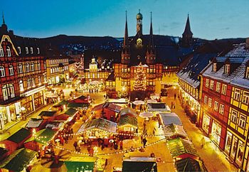 A Christmas market from the pages of a storybook