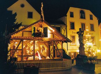 Enchanting Nativity scene at the Christmas market