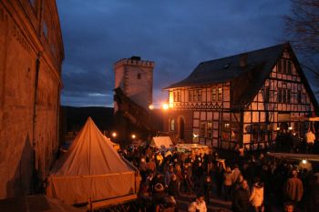 Christmas market at Wartburg Castle,
a UNESCO World Heritage site