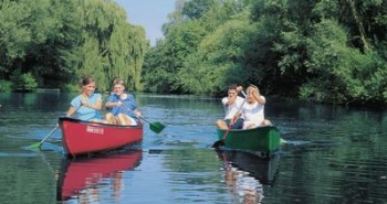 Canoeing, Muensterland, Germany. Copyright Mnsterland Touristik Zentrale