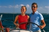 Young couple on a boat in Germany; Copyright: GNTO