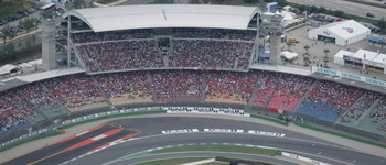 spectator stands at a racetrack, Germany