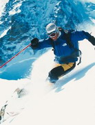 Skier in the Mountains