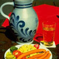 Frankfurter Sausages and Apple Wine, Frankfurt, Germany 