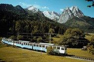 Zugspitze railway against an Alpine backdrop