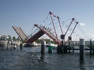 The bascule bridge in Kiel