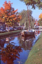 Sailing boat on the canal