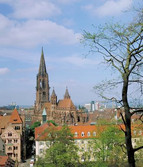 Townscape of the Black Forest capital Freiburg