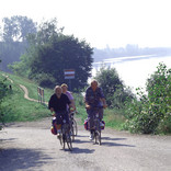 Scenic lakeside cycle path