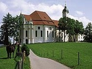 The Wieskirche Pilgrimage Church in the Pfaffenwinkel