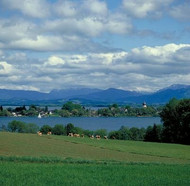 Lake Chiemsee with Fraueninsel island