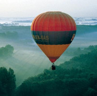 Hot-air balloon floating above the Münsterland