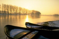 The Lower Rhine resplendent in the golden evening sunlight