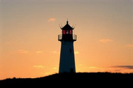 Silhouette of a North Sea lighthouse