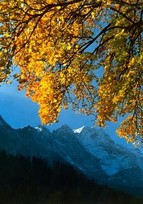 The Wetterstein Mountains with Zugspitze peak