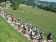Cyclists in the popular Odenwald cycling event that spans three federal states