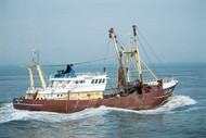 Fishing boat at sea off Borkum