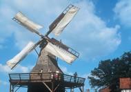 Windmill with lookout platform