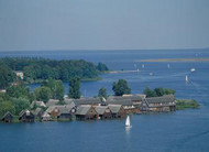 View of the lakes in Mritz National Park