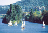 Neckar with sailing boats, copyright Heidelberger Kongress und Tourismus GmbH