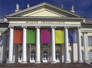 Kassel Fridericianum museum with documenta 11 flags, copyright Kassel Tourist GmbH