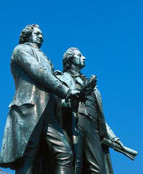 Weimar Goethe-Schiller monument, copyright Rainer Kiedrowski