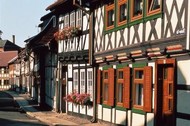 Colourful half-timbered buildings in Wernigerode