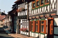 Colourful half-timbered buildings in Wernigerode