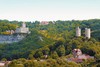 Castles in a hillside setting