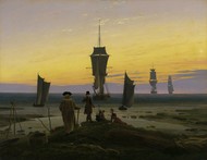 View of the painting Lebensstufen (Life Stages) by Caspar David Friedrich